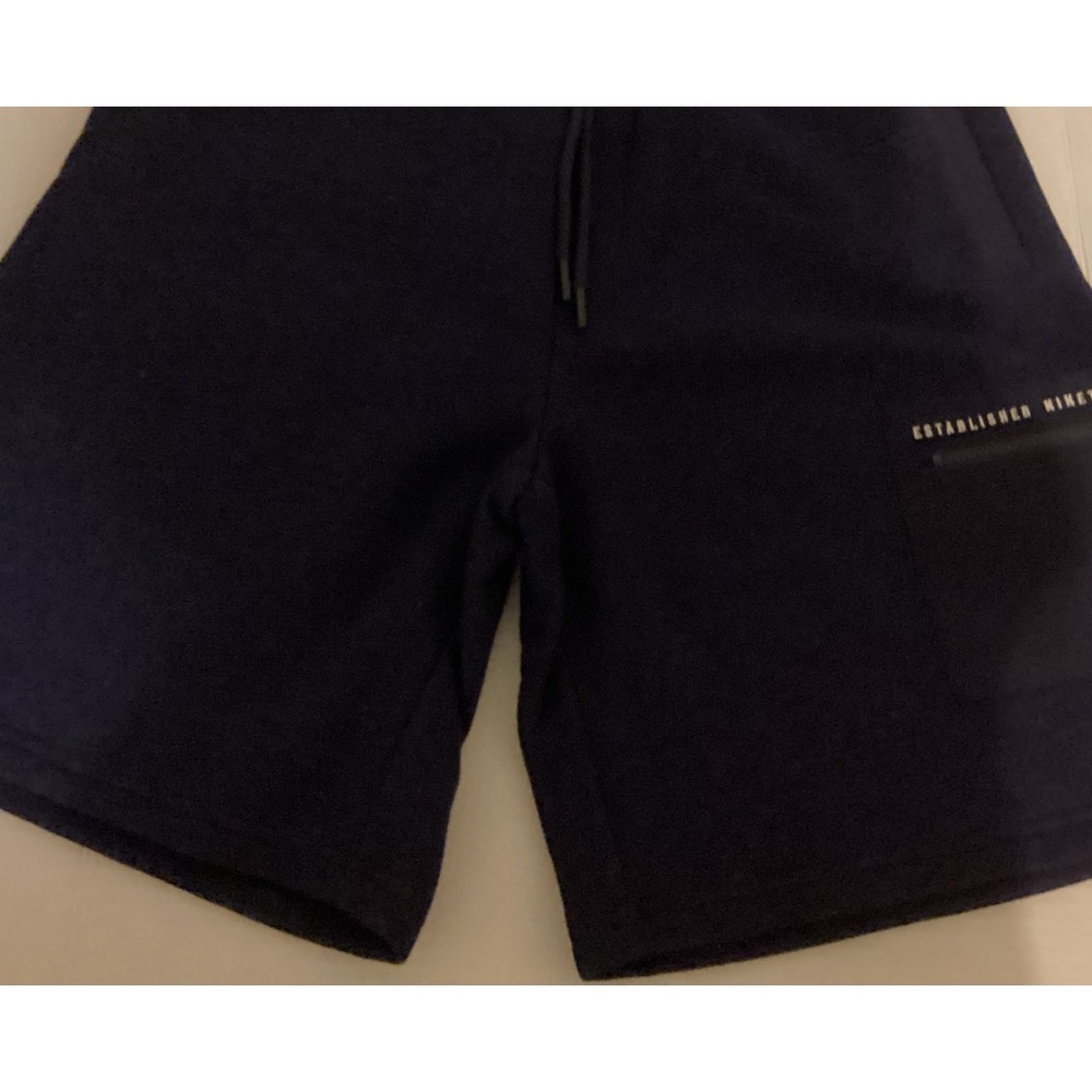 Fila Drawstring Shorts Zippered Leg Pocket M Navy Blue - Picture 8 of 9